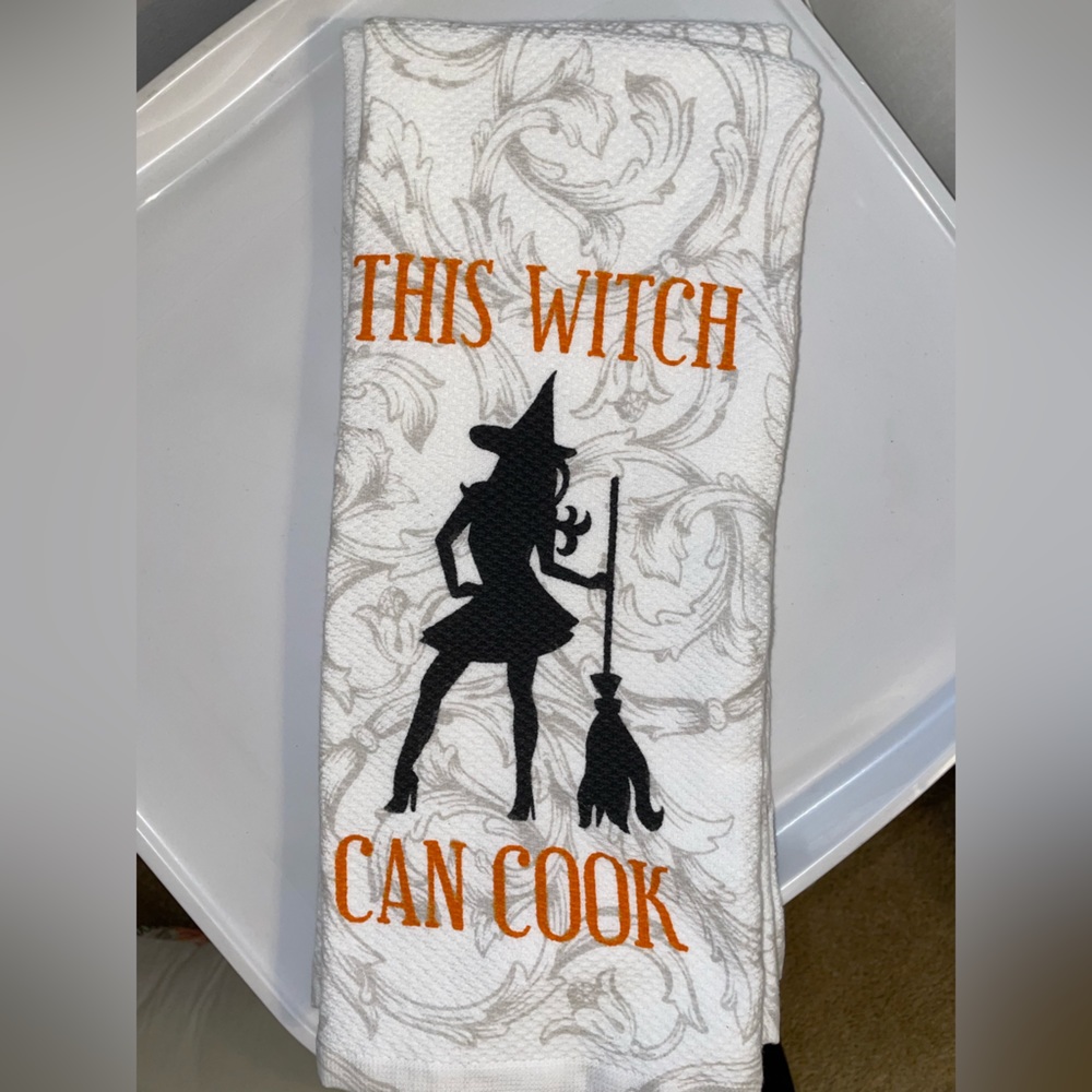 Halloween Witch Dish Towel - Set of 2